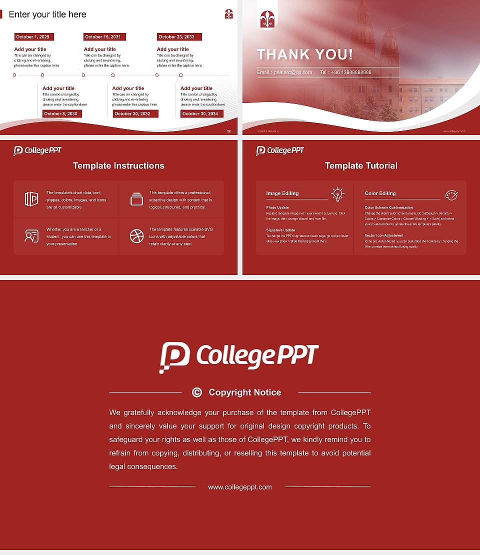 La Roche University Lecture Sharing and Networking Event PPT Template16:9 ratio PPT effect preview image4