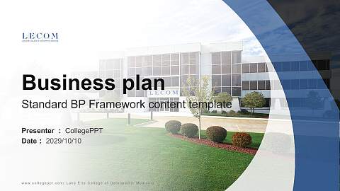 Lake Erie College of Osteopathic Medicine Competition/Entrepreneurship Contest PPT Template