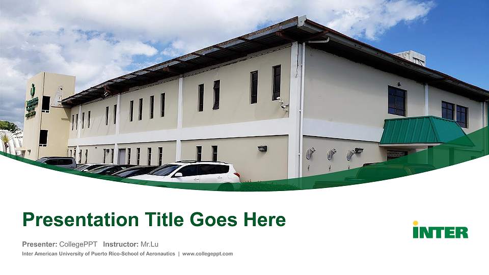 Inter American University of Puerto Rico-School of Aeronautics Course/Courseware Creation PPT Template16:9 ratio PPT effect preview image