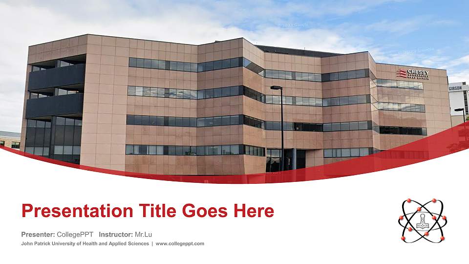 John Patrick University of Health and Applied Sciences Course/Courseware Creation PPT Template16:9 ratio PPT effect preview image