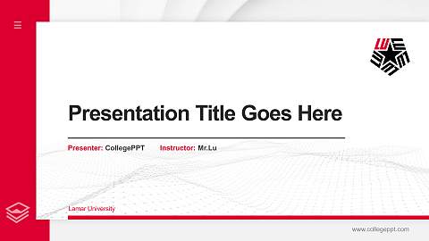 Lamar University Thesis Proposal/Graduation Defense PPT Template