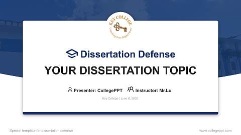 Key College Graduation Thesis Defense PPT Template