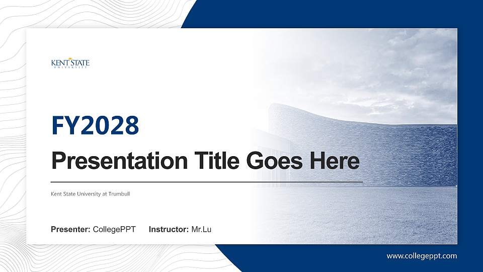 Kent State University at Trumbull Academic Presentation/Research Findings Report PPT Template16:9 ratio PPT effect preview image