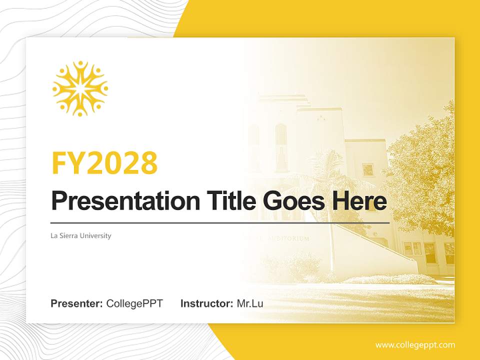 La Sierra University Academic Presentation/Research Findings Report PPT Template4:3 ratio PPT effect preview image5