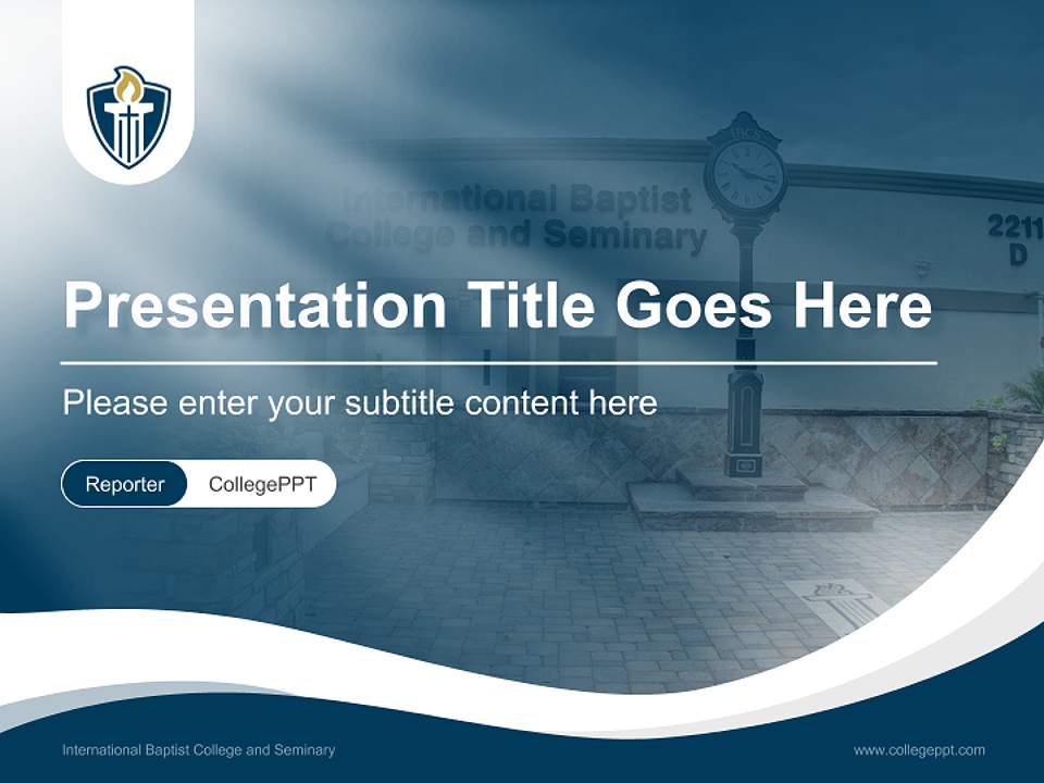 International Baptist College and Seminary Lecture Sharing and Networking Event PPT Template4:3 ratio PPT effect preview image4