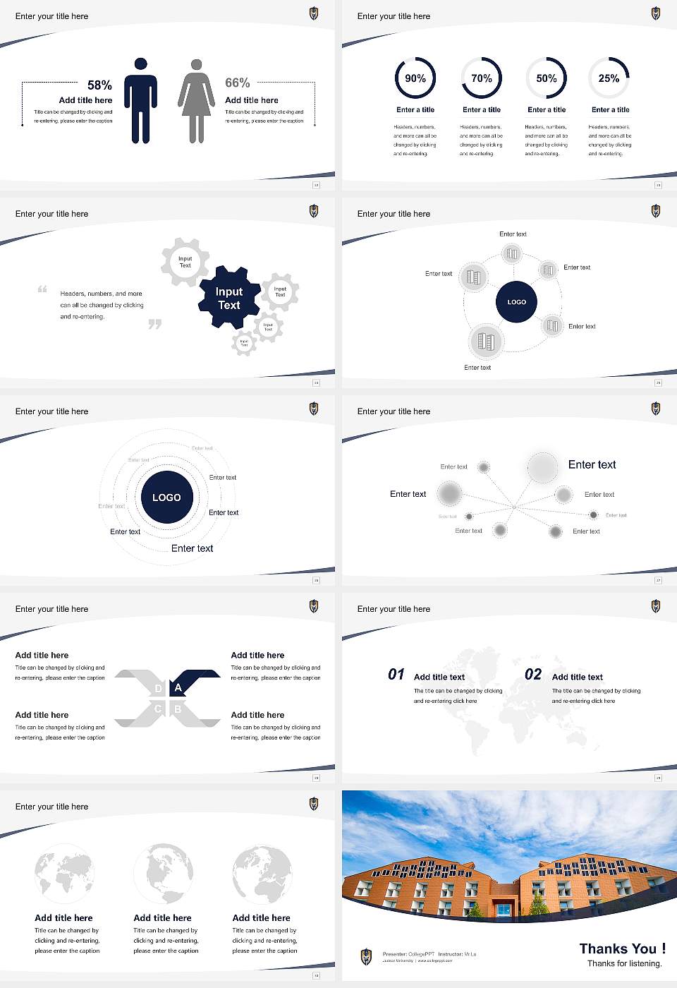 Judson University Course/Courseware Creation PPT Template16:9 ratio PPT effect preview image4
