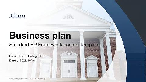 Johnson University Competition/Entrepreneurship Contest PPT Template