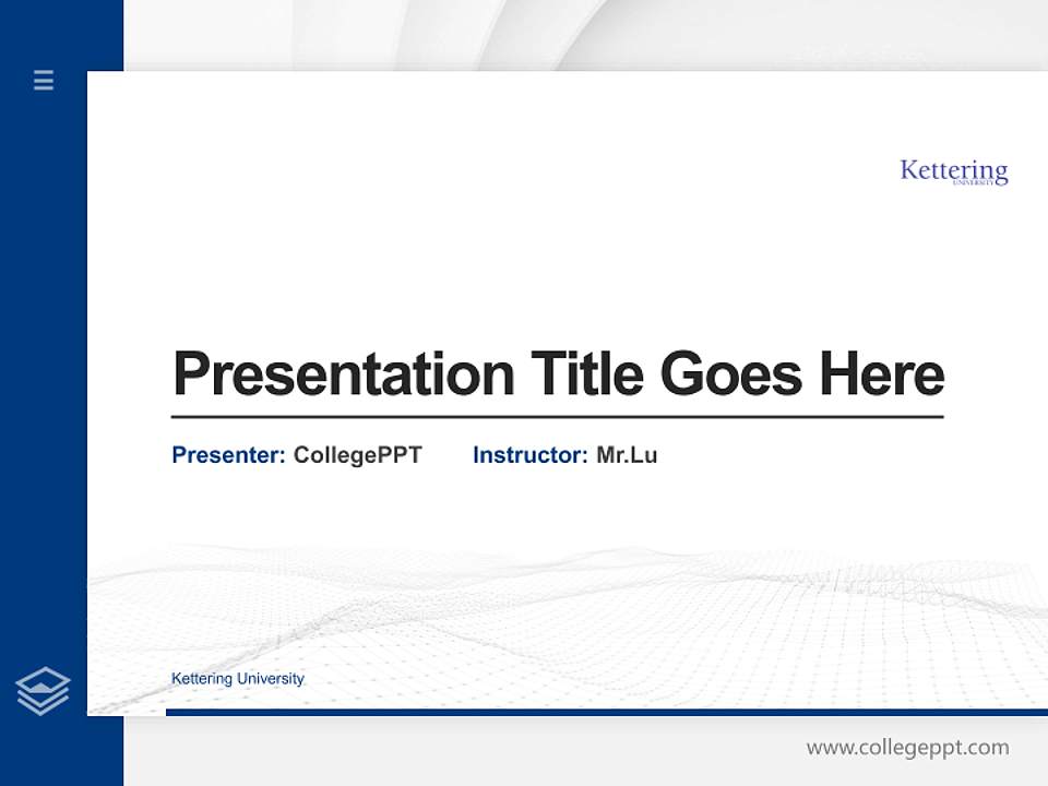 Kettering University Thesis Proposal/Graduation Defense PPT Template4:3 ratio PPT effect preview image5