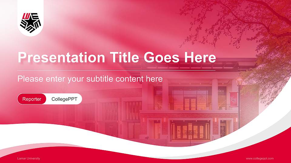 Lamar University Lecture Sharing and Networking Event PPT Template16:9 ratio PPT effect preview image