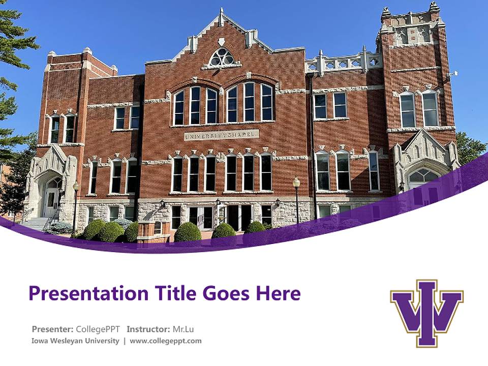 Iowa Wesleyan University Course/Courseware Creation PPT Template4:3 ratio PPT effect preview image5
