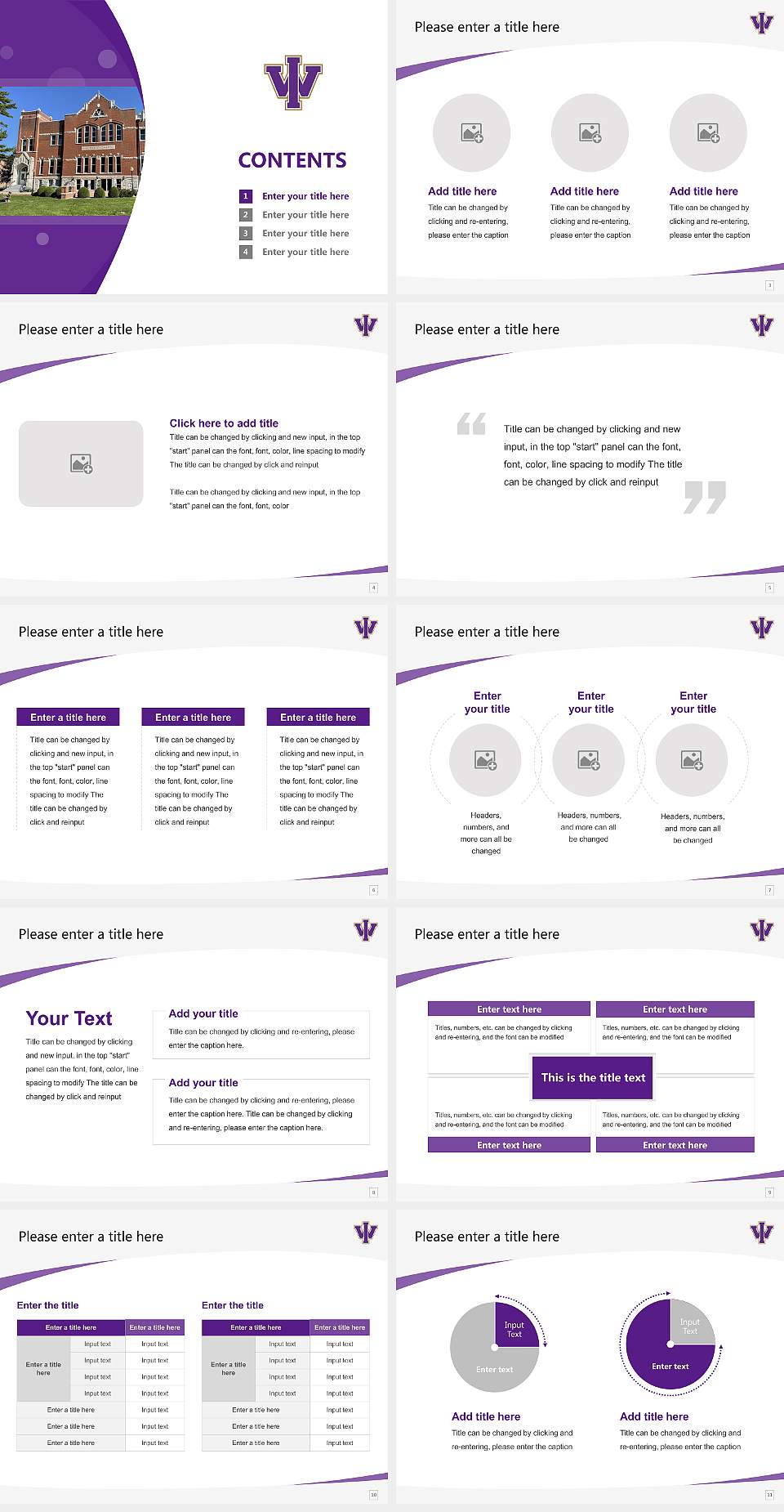 Iowa Wesleyan University Course/Courseware Creation PPT Template4:3 ratio PPT effect preview image2