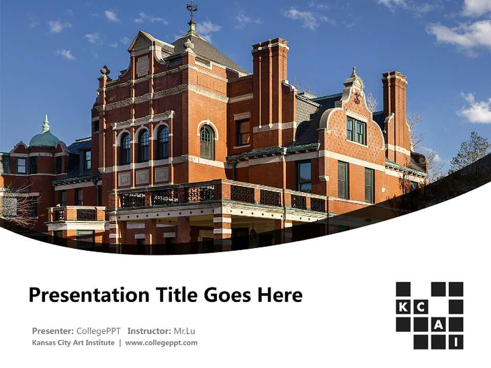 Kansas City Art Institute Course/Courseware Creation PPT Template4:3 ratio PPT effect preview image5