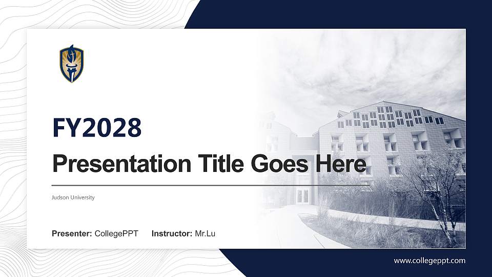 Judson University Academic Presentation/Research Findings Report PPT Template16:9 ratio PPT effect preview image