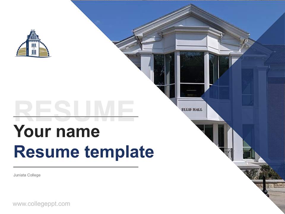 Juniata College Resume PPT Template4:3 ratio PPT effect preview image5
