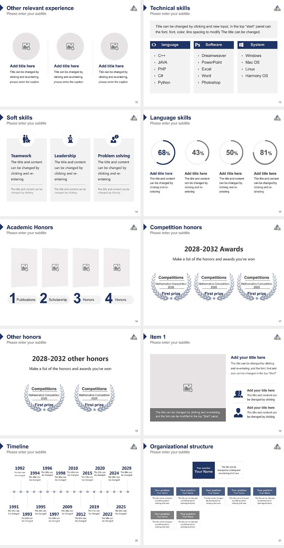 Juniata College Resume PPT Template4:3 ratio PPT effect preview image3