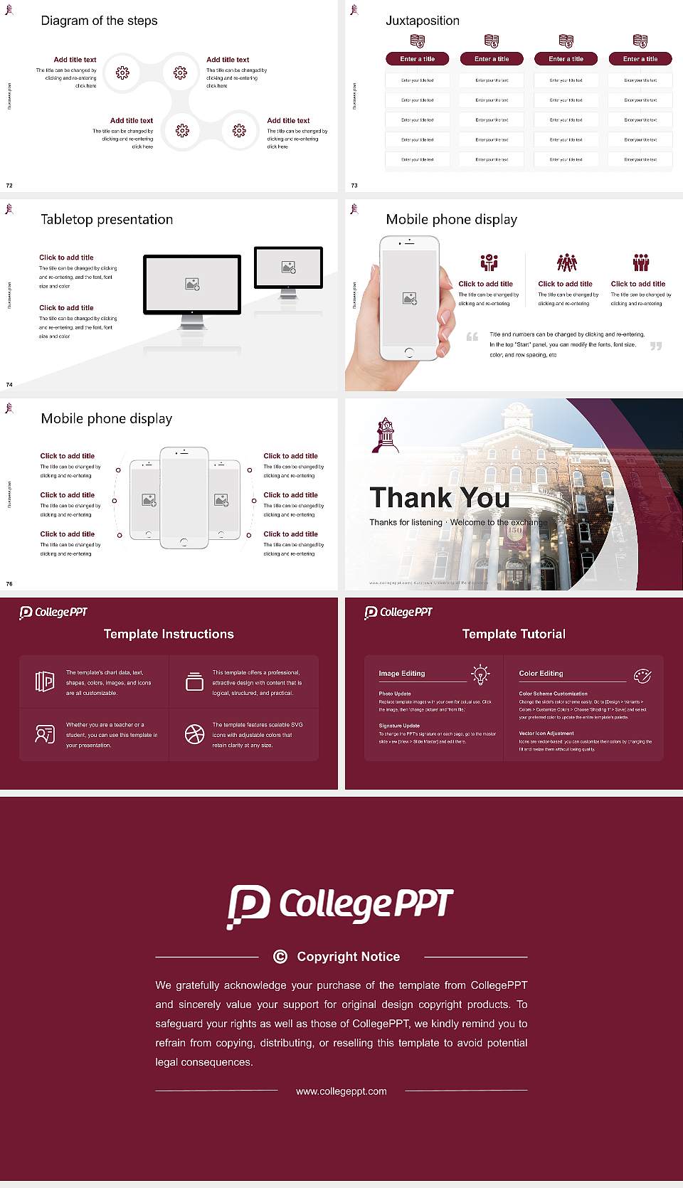 Kutztown University of Pennsylvania Competition/Entrepreneurship Contest PPT Template16:9 ratio PPT effect preview image9