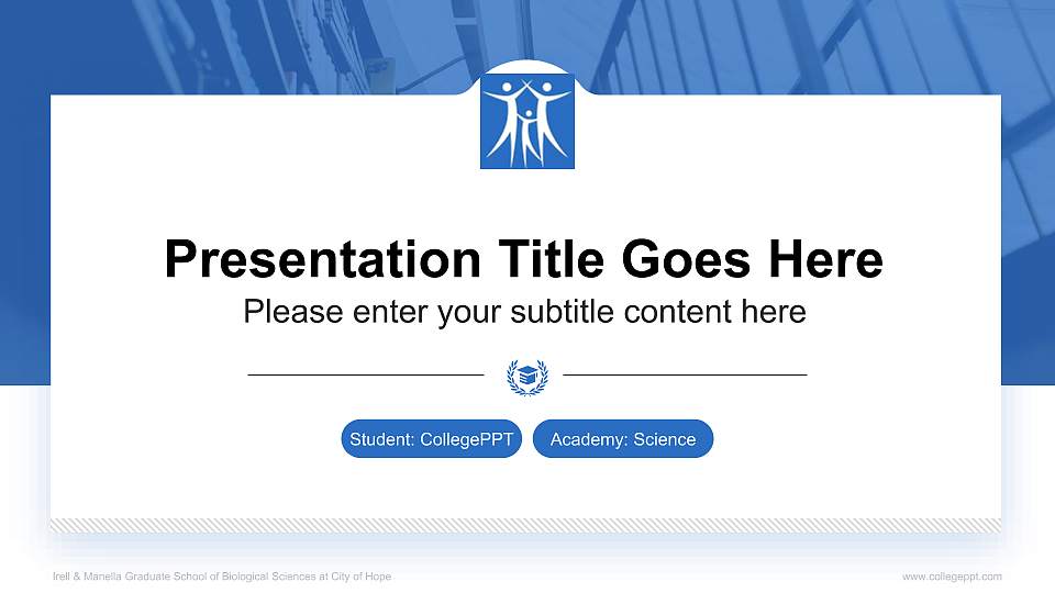 Irell & Manella Graduate School of Biological Sciences at City of Hope National Scholarship Defense PPT Template16:9 ratio PPT effect preview image