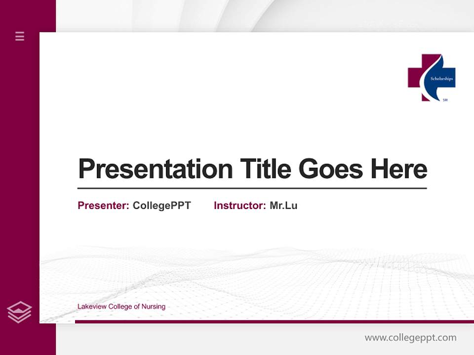 Lakeview College of Nursing Thesis Proposal/Graduation Defense PPT Template4:3 ratio PPT effect preview image5