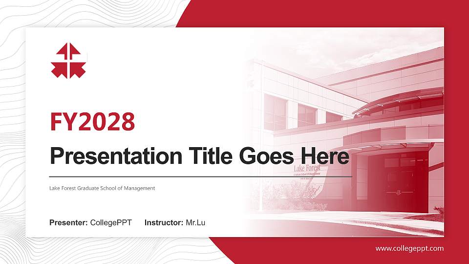 Lake Forest Graduate School of Management Academic Presentation/Research Findings Report PPT Template16:9 ratio PPT effect preview image
