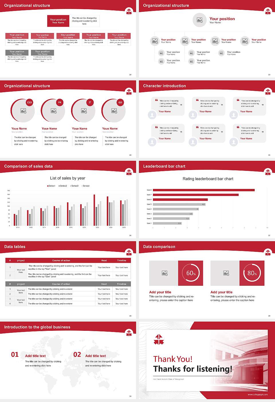 Lake Forest Graduate School of Management Academic Presentation/Research Findings Report PPT Template16:9 ratio PPT effect preview image4