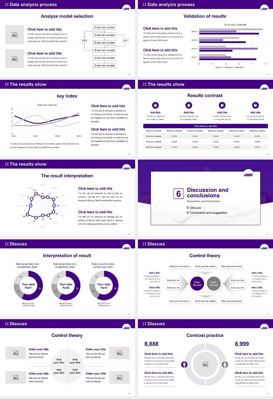 James Madison University Graduation Thesis Defense PPT Template16:9 ratio PPT effect preview image5