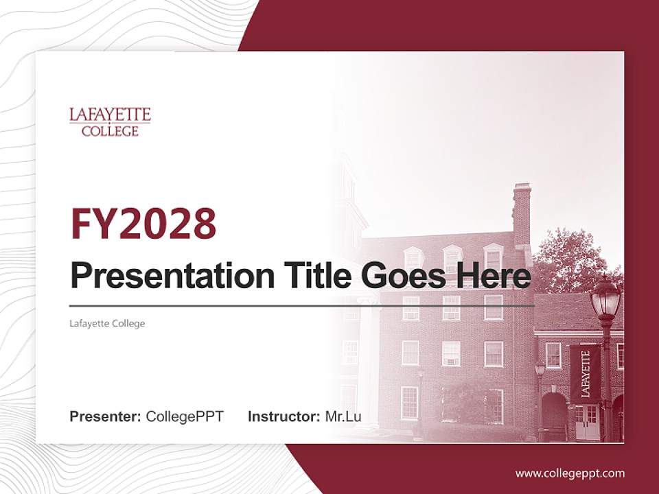 Lafayette College Academic Presentation/Research Findings Report PPT Template4:3 ratio PPT effect preview image5