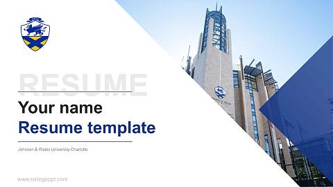 Johnson & Wales University-Charlotte Resume PPT Template