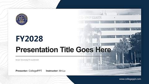 Keiser University-Ft Lauderdale Academic Presentation/Research Findings Report PPT Template