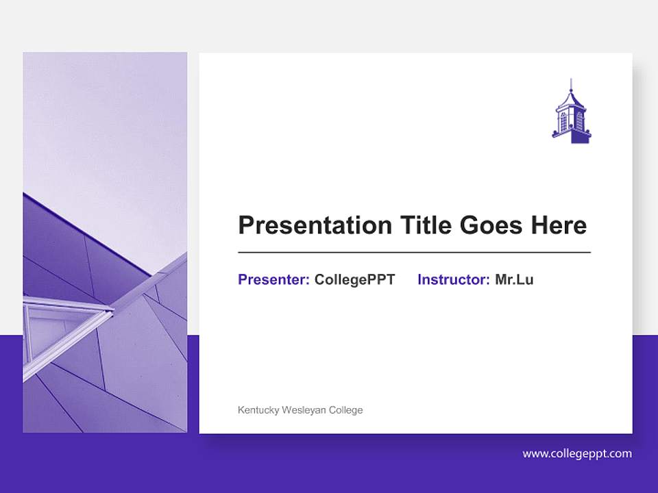 Kentucky Wesleyan College General Purpose PPT Template4:3 ratio PPT effect preview image6