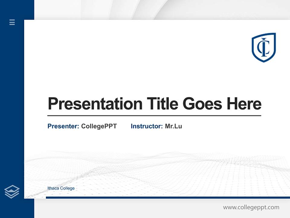 Ithaca College Thesis Proposal/Graduation Defense PPT Template4:3 ratio PPT effect preview image5