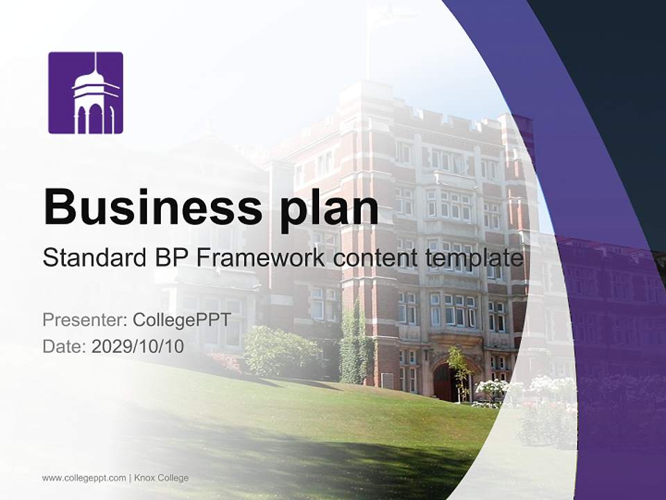 Knox College Competition/Entrepreneurship Contest PPT Template4:3 ratio PPT effect preview image9