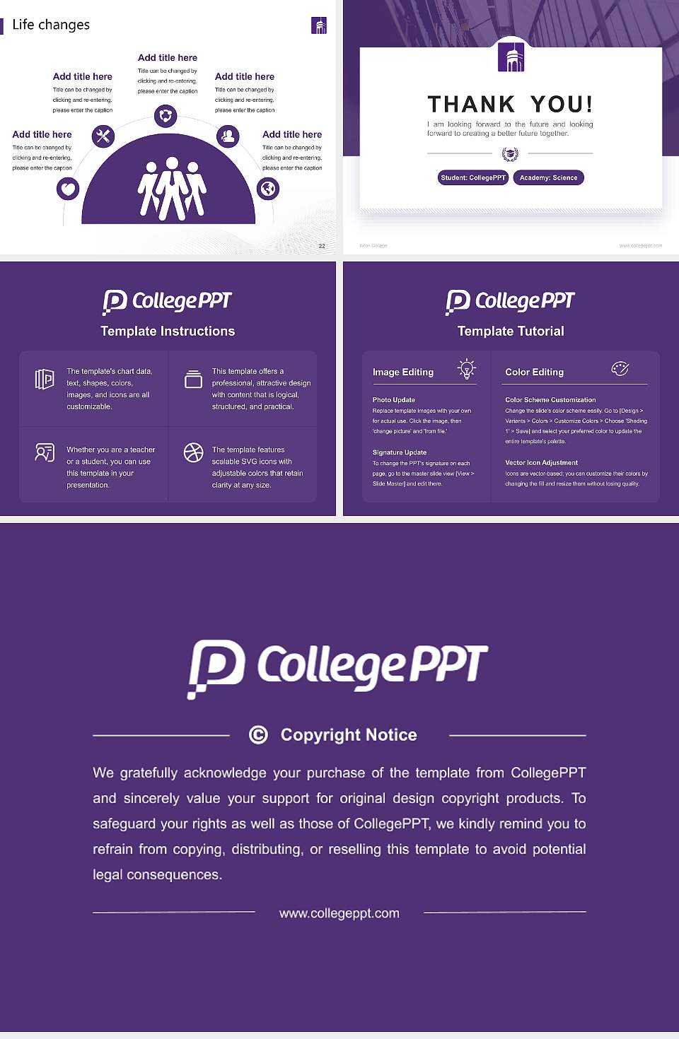 Knox College National Scholarship Defense PPT Template4:3 ratio PPT effect preview image4