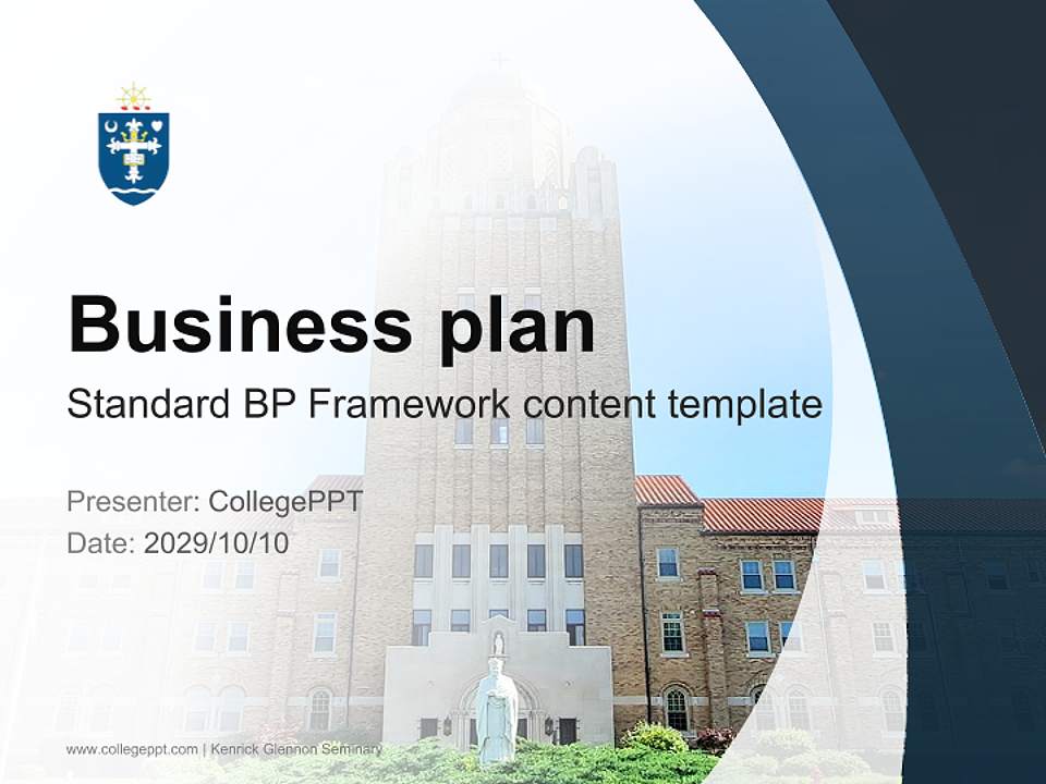 Kenrick Glennon Seminary Competition/Entrepreneurship Contest PPT Template4:3 ratio PPT effect preview image9