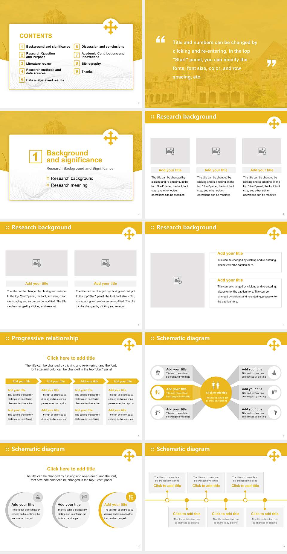 John Carroll University Graduation Thesis Defense PPT Template4:3 ratio PPT effect preview image2