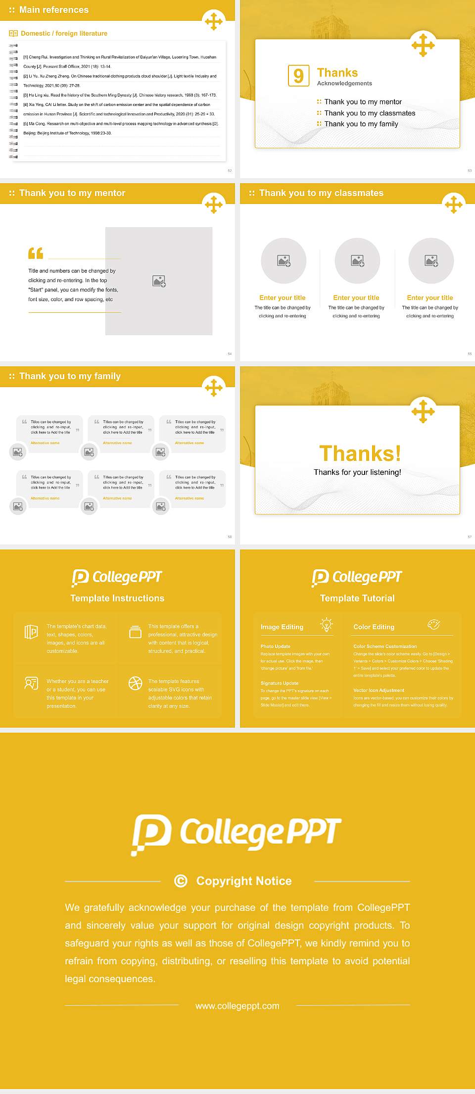 John Carroll University Graduation Thesis Defense PPT Template4:3 ratio PPT effect preview image7