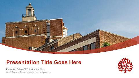 Jewish Theological Seminary of America Course/Courseware Creation PPT Template