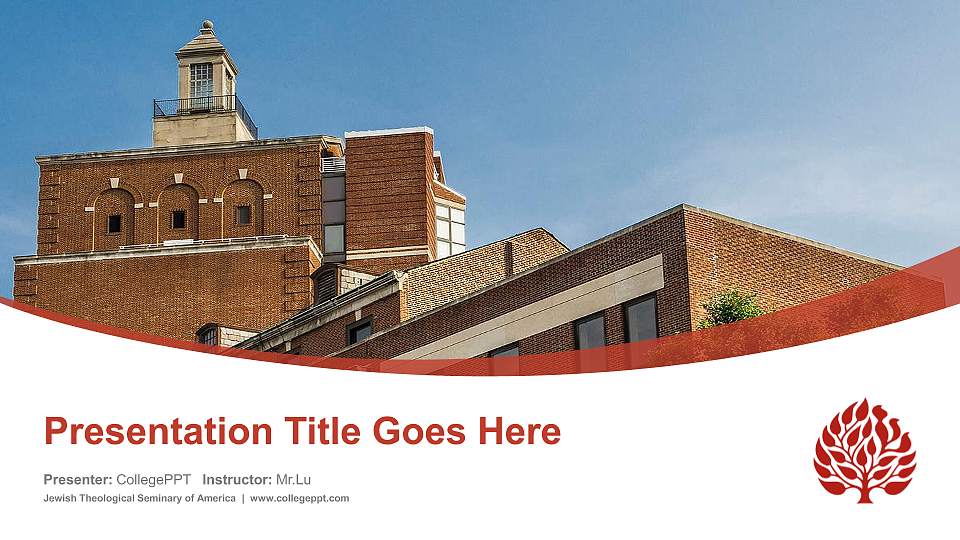 Jewish Theological Seminary of America Course/Courseware Creation PPT Template16:9 ratio PPT effect preview image