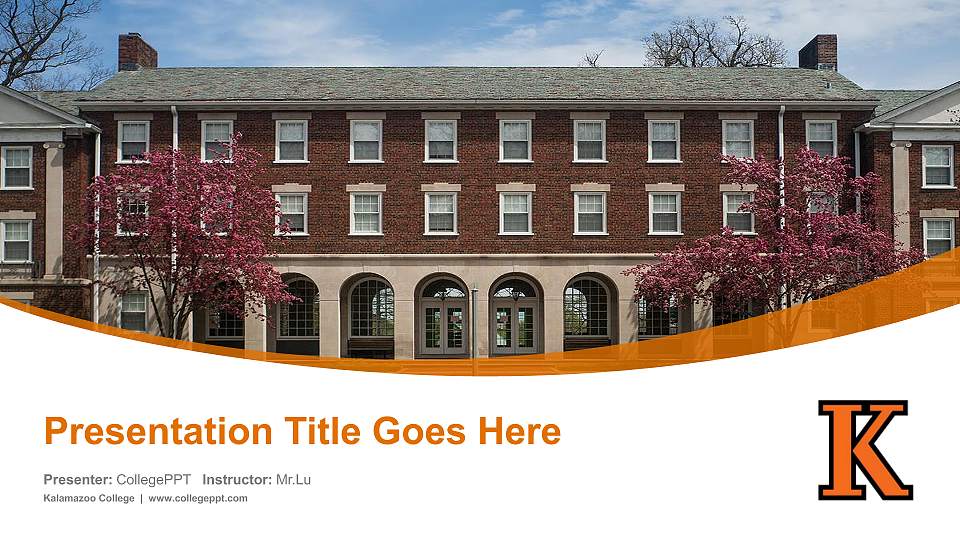 Kalamazoo College Course/Courseware Creation PPT Template16:9 ratio PPT effect preview image