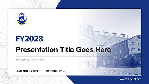Johnson & Wales University-Providence Academic Presentation/Research Findings Report PPT Template