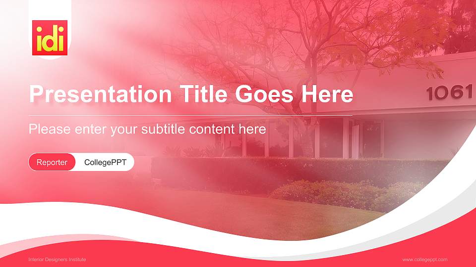 Interior Designers Institute Lecture Sharing and Networking Event PPT Template16:9 ratio PPT effect preview image