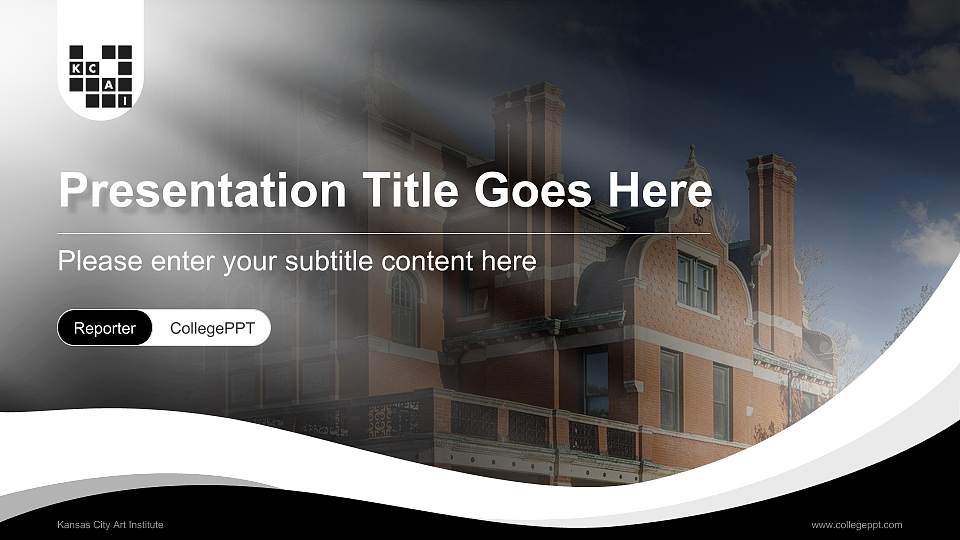 Kansas City Art Institute Lecture Sharing and Networking Event PPT Template16:9 ratio PPT effect preview image