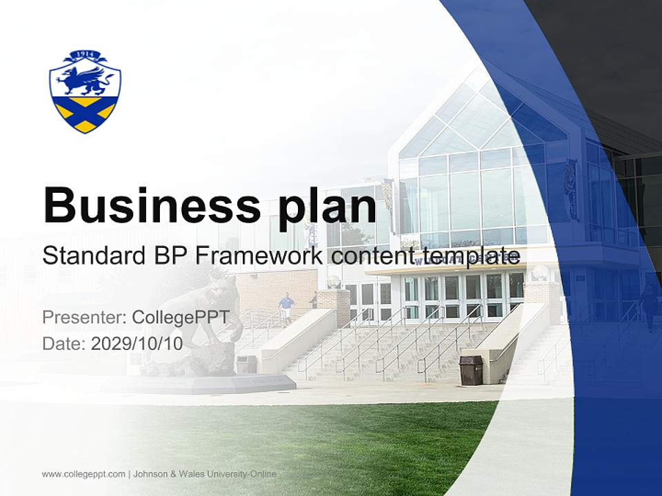 Johnson & Wales University-Online Competition/Entrepreneurship Contest PPT Template4:3 ratio PPT effect preview image9