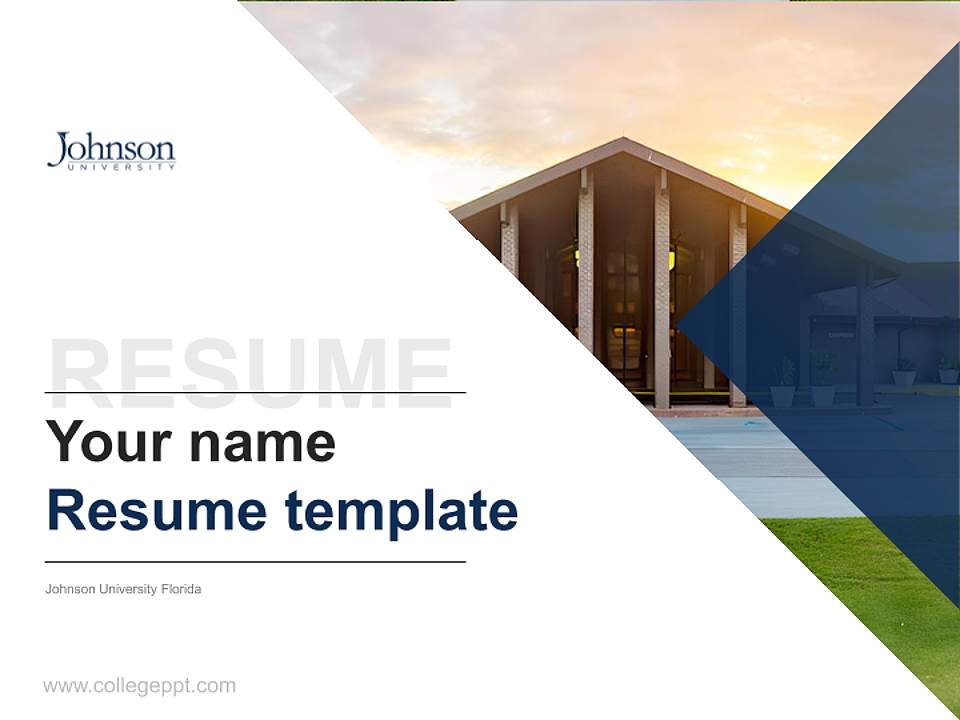 Johnson University Florida Resume PPT Template4:3 ratio PPT effect preview image5