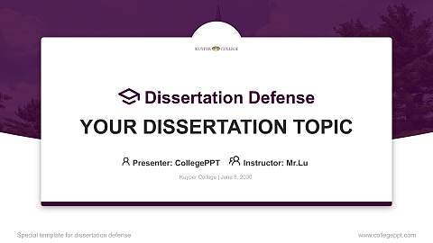 Kuyper College Graduation Thesis Defense PPT Template