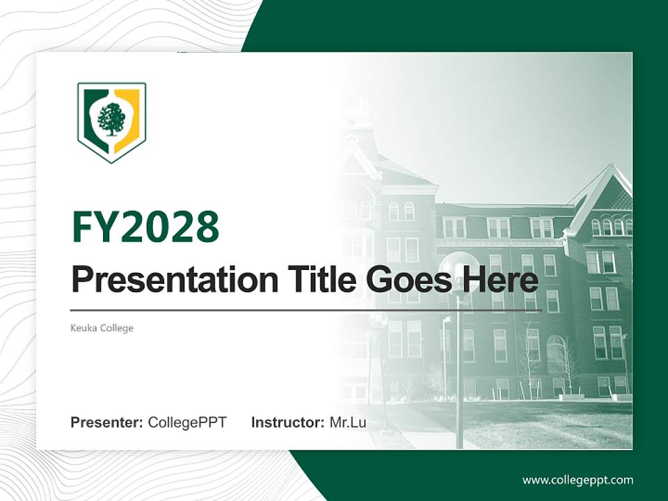 Keuka College Academic Presentation/Research Findings Report PPT Template4:3 ratio PPT effect preview image5