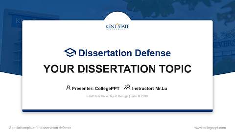 Kent State University at Geauga Graduation Thesis Defense PPT Template