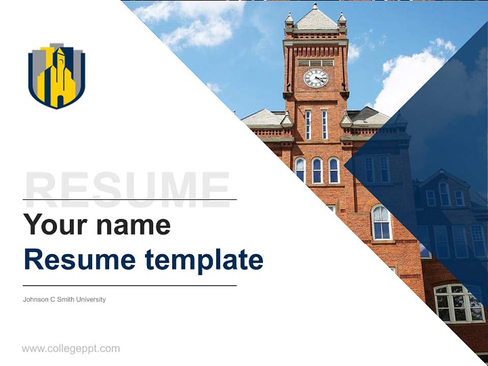 Johnson C Smith University Resume PPT Template4:3 ratio PPT effect preview image5