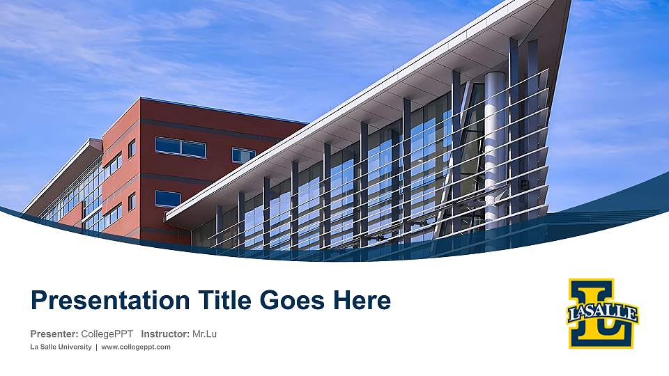 La Salle University Course/Courseware Creation PPT Template16:9 ratio PPT effect preview image
