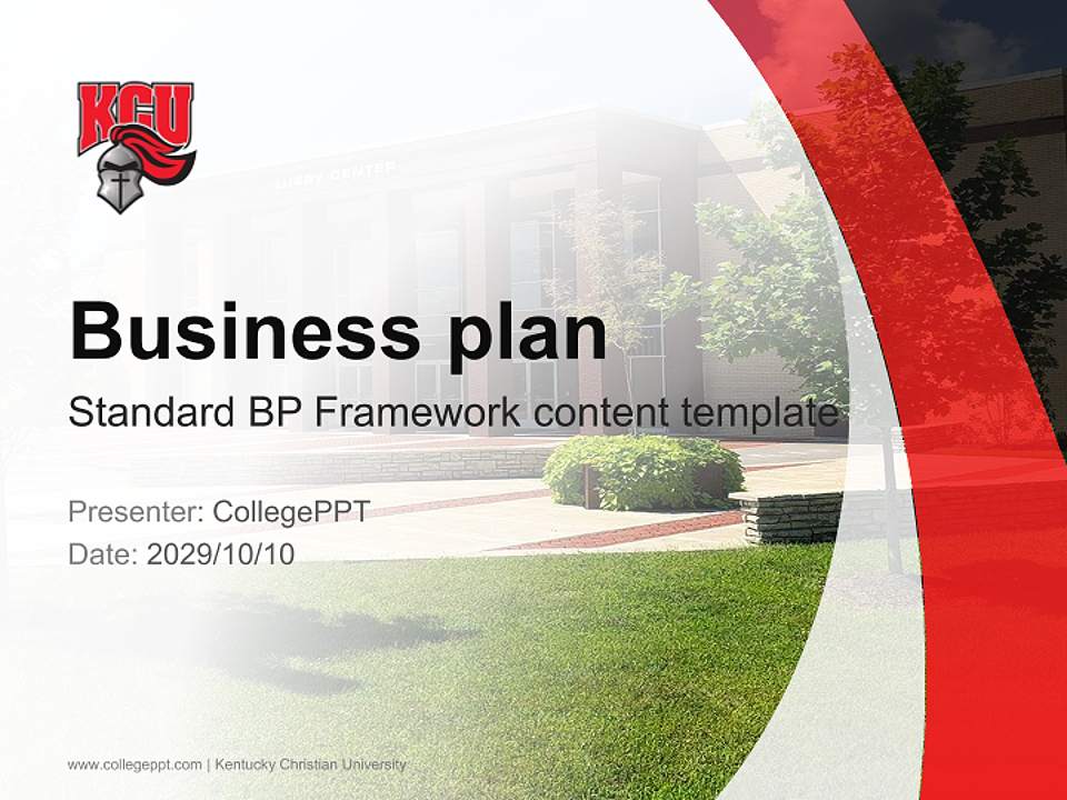 Kentucky Christian University Competition/Entrepreneurship Contest PPT Template4:3 ratio PPT effect preview image9