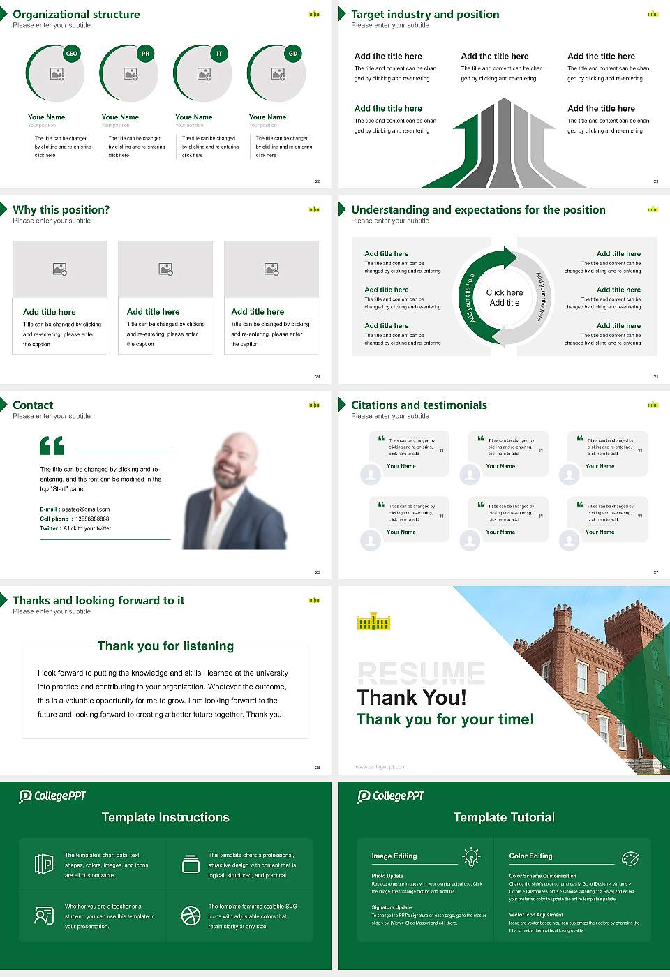 Kentucky State University Resume PPT Template16:9 ratio PPT effect preview image4